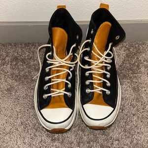 Converse Run Star Hike Hi Leather Black Saffron Women - Light Use
